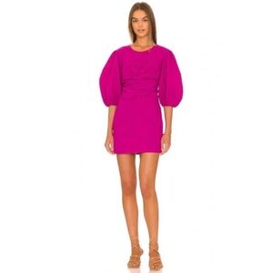 NWT Free People Hope Mini Dress in Fuchsia Fantastic Pink Size Small